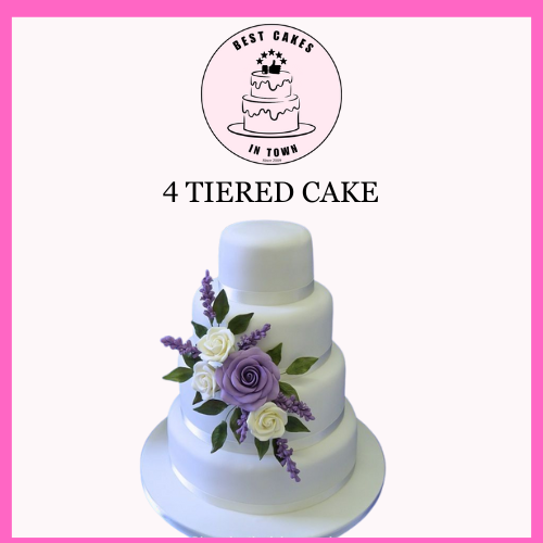 Exquisite Three or Four Tiered Wedding Cake