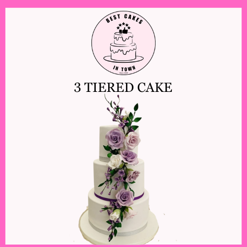 Exquisite Three or Four Tiered Wedding Cake