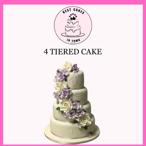 Exquisite Three or Four Tiered Wedding Cake