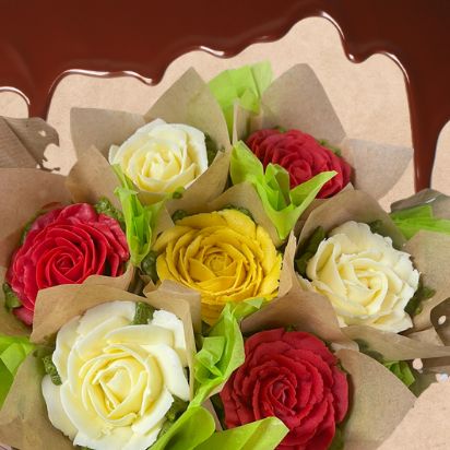 Floral cupcakes pack of 7
