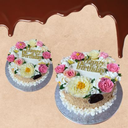 Floral birthday cake