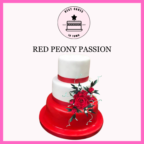 ARTisan PEONY PASSION WEDDING CAKE