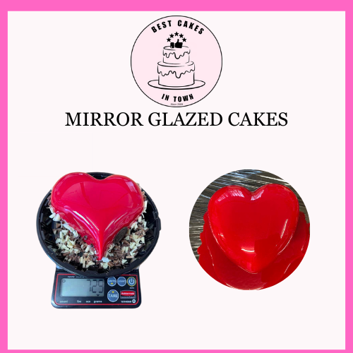 HEART SHAPED MIRROR GLAZED CAKES